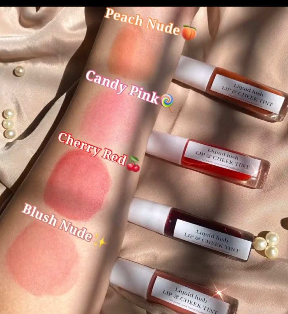 Peach nude lip and cheek tint